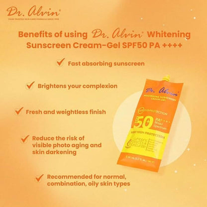 Dr. Alvin - Whitening Sunscreen Cream-Gel SPF 50+