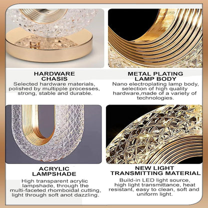 Acrylic lampshade, metal plating lamp body